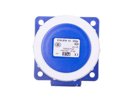 Gniazdo tablicowe 16A 3P 230V /75x75/ niebieskie IP67 POWER TWIST 3132-6