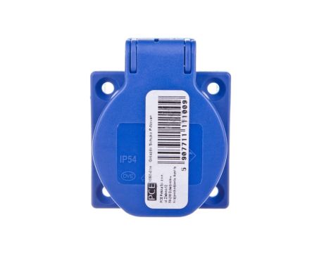 Gniazdo tablicowe 10/16A 2P+Z 230V schuko niebieskie IP44 1050-0bs