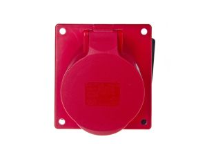 Gniazdo tablicowe skośne 32A 5P 400V /100x97/ czerwone IP44 425-6f9
