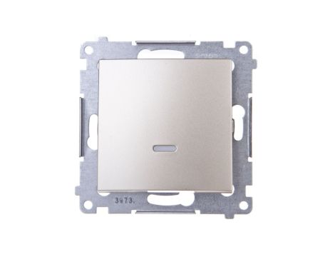 Simon 54 Przycisk pojedynczy z podświetleniem, szybkozłącza, złoty mat DP1L.01/44