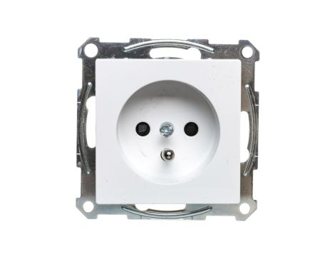 Merten System M Gniazdo pojedyncze z/u 16A IP20 z przesłonami białe MTN2600-0325