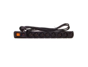 Przedłużacz przeciwprzepięciowy 8-gniazd z/u ACAR S8 FA RACK 19 3m czarny