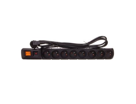 Przedłużacz przeciwprzepięciowy 8-gniazd z/u ACAR S8 FA RACK 19 3m czarny