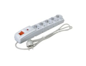 Przedłużacz przeciwprzepięciowy 5-gniazd z/u ACAR F5 1,5m szary