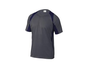 T-Shirt szaro-granatowy z poliestru (100) 160G szybkoschnący rozmiar XL BALIGMXG