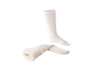Skarpety z futra akrylowego do butów jasno beżowe uniwerslane CHAUSSETT