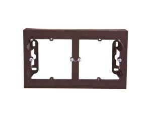 Simon 54 Premium Puszka natynkowa podwójna płytka brąz mat DPN2/46