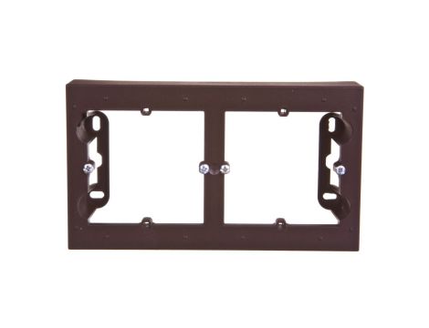 Simon 54 Premium Puszka natynkowa podwójna płytka brąz mat DPN2/46