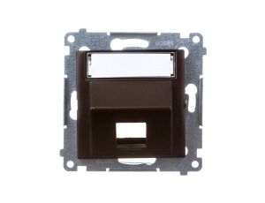 Simon 54 Pokrywa gniazda teleinformatycznego pojedynczego na Keystone brąz mat DKP1S.01/46