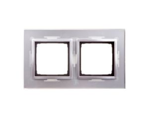 Simon 54 Nature Ramka podwójna szkło SREBRNA MGŁA DRN2/71