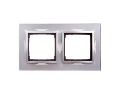 Simon 54 Nature Ramka podwójna szkło SREBRNA MGŁA DRN2/71