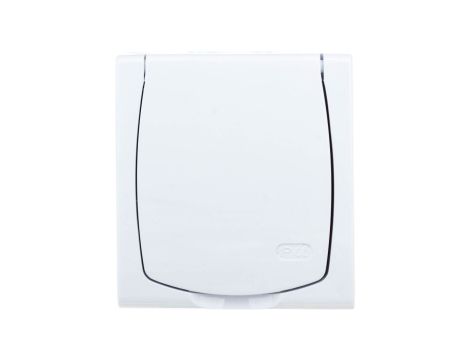 MADERA Gniazdo hermetyczne pojedyncze z/u IP44 klapka biała GNH-1NZ/00/w