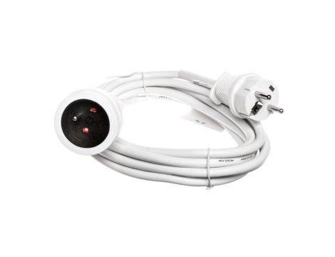 Kabel przedłużający (przedłużacz) 3m biały 1x230V H05VV-F3G1,5 1168434