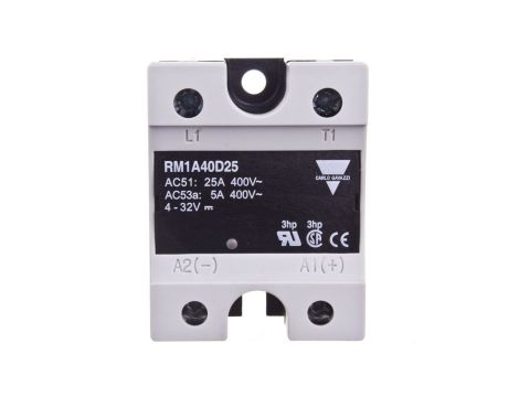 Przekaźnik półprzewodnikowy jednofazowy 42-440V AC 25A 4-32V DC RM1A40D25