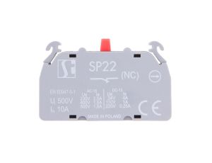 Styk pomocniczy 1R montaż czołowy SP2201-1