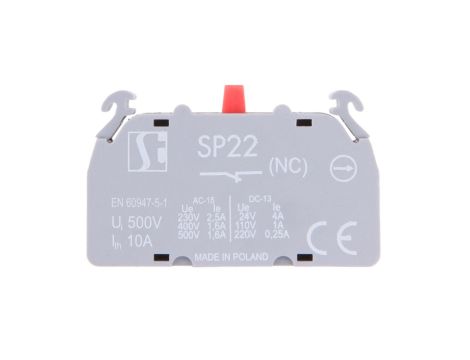 Styk pomocniczy 1R montaż czołowy SP2201-1