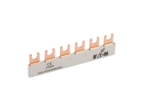 Szyna łączeniowa 1P 63A 10mm2 widełkowa (6 mod.) EVG-1PHAS/6MODUL 215638