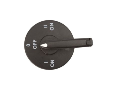 Pokrętło drzwiowe czarne I-0-II z blokadą PRP30W01