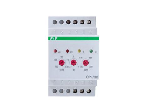 Przekaźnik kontroli napięcia 3-fazowy 1P 10A 150-210/230-260V AC CP-730