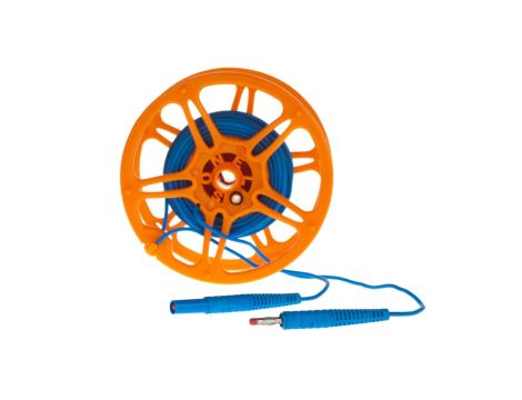 Przewód pomiarowy 25m niebieski na szpuli /wtyki bananowe/ WAPRZ025BUBBSZ