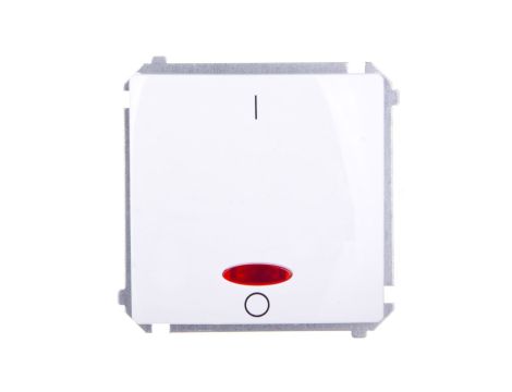 Simon Basic Łącznik dwubiegunowy z podświetleniem, szybkozłącza, biały BMW2L.01/11