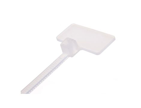 Opaska kablowa z tabliczką opisową TKOT 11/3 biała E01TK-01030200301 /100szt./