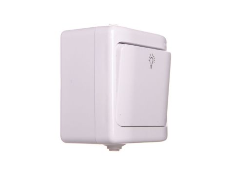 BRYZA Przycisk hermetyczny /światło/ IP54 biały 180403 /20szt./