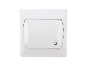 AKCENT Przycisk /dzwonek/ biały ŁP-6A/00