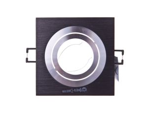 Oprawa punktowa 1x50W GX5,3 IIIkl. 12V IP20 SEIDY CT-DTL50-B kwadratowa czarna 18289