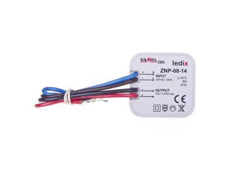 Zasilacz LED dopuszkowy 14V DC 8W ZNP-08-14 LDX10000029