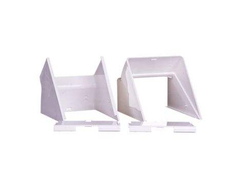 Simon Connect Kąt wewnętrzny regulowany Cabloplus PVC 90x55mm czysta biel TKA103208/9