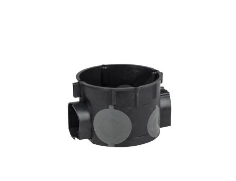Puszka podtynkowa 60mm płytka z membranami przebiciowymi czarna wiatroszczelna E106-2K 83106007 /25szt./
