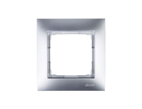 Simon 54 Premium Ramka pojedyncza srebrny mat DR1/43