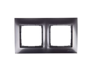Simon 54 Premium Ramka podwójna antracyt /do karton-gips/ DRK2/48