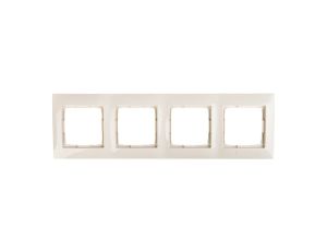 Simon 54 Premium Ramka poczwórna kremowa DR4/41