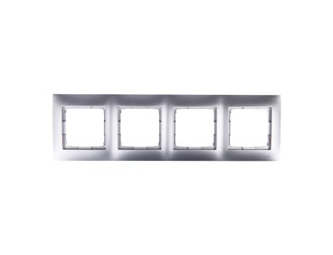 Simon 54 Premium Ramka poczwórna srebrny mat /do karton-gips/ DRK4/43