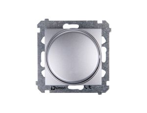Simon 54 Ściemniacz naciskowo-obrotowy 20-500W srebrny mat DS9T.01/43