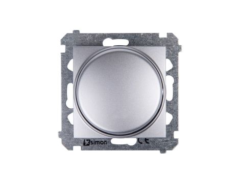 Simon 54 Ściemniacz naciskowo-obrotowy 20-500W srebrny mat DS9T.01/43