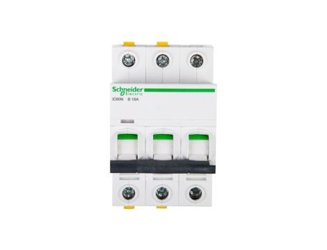 Wyłącznik nadprądowy 3P B 16A 6kA AC iC60N-B16-3 Acti9 A9F03316
