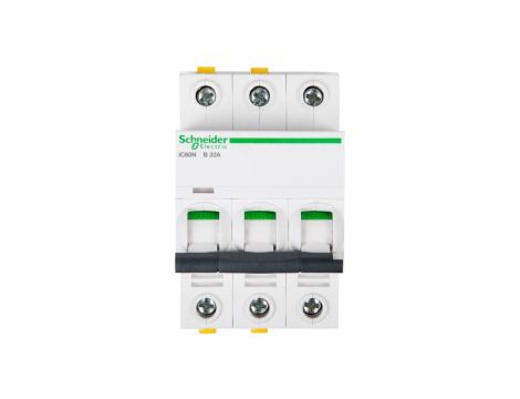 Wyłącznik nadprądowy 3P B 32A 6kA AC iC60N-B32-3 Acti9 A9F03332