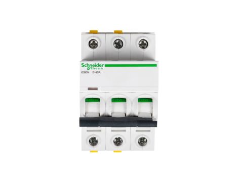 Wyłącznik nadprądowy 3P B 40A 6kA AC iC60N-B40-3 Acti9 A9F03340