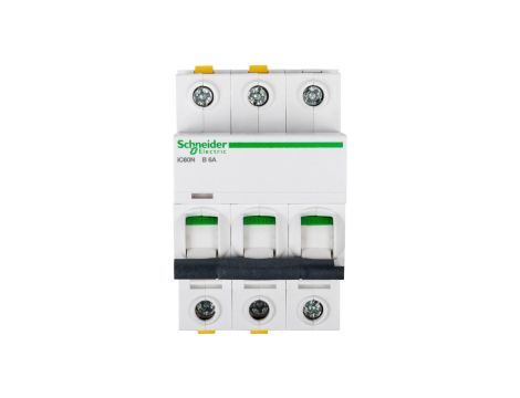 Wyłącznik nadprądowy 3P B 6A 6kA AC iC60N-B6-3 Acti9 A9F03306