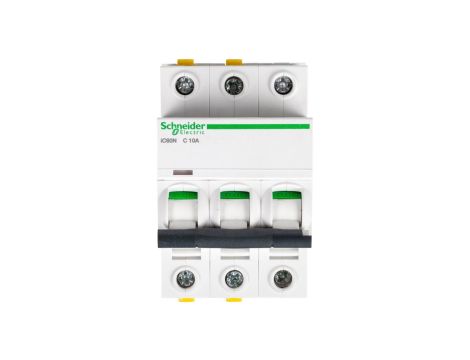 Wyłącznik nadprądowy 3P C 10A 6kA AC iC60N-C10-3 Acti9 A9F04310