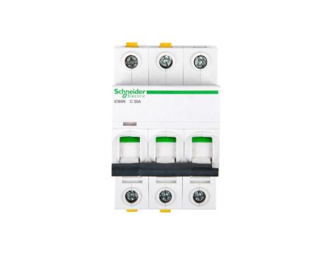 Wyłącznik nadprądowy 3P C 25A 6kA AC iC60N-C25-3 Acti9 A9F04325