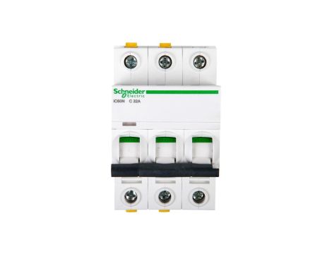 Wyłącznik nadprądowy 3P C 32A 6kA AC iC60N-C32-3 Acti9 A9F04332