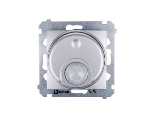 Simon 54 Czujnik ruchu z przekaźnikiem i zabezpieczeniem srebrny mat DCR11P.01/43