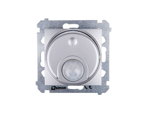 Simon 54 Czujnik ruchu z przekaźnikiem i zabezpieczeniem srebrny mat DCR11P.01/43