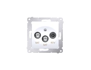 Simon 54 Gniazdo antenowe RTV/SAT/SAT końcowe białe DASK2.01/11