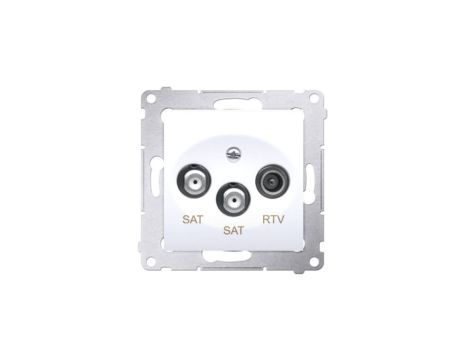 Simon 54 Gniazdo antenowe RTV/SAT/SAT końcowe białe DASK2.01/11
