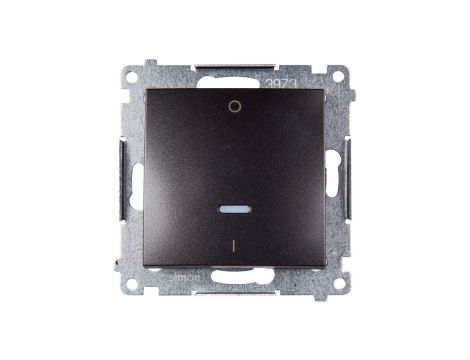 Simon 54 Łącznik dwubiegunowy z podświetleniem, szybkozłącza, antracyt DW2L.01/48